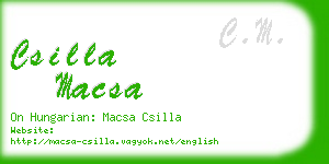 csilla macsa business card